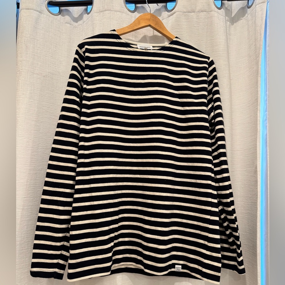 Norse Projects Black and White Stripped Sweater